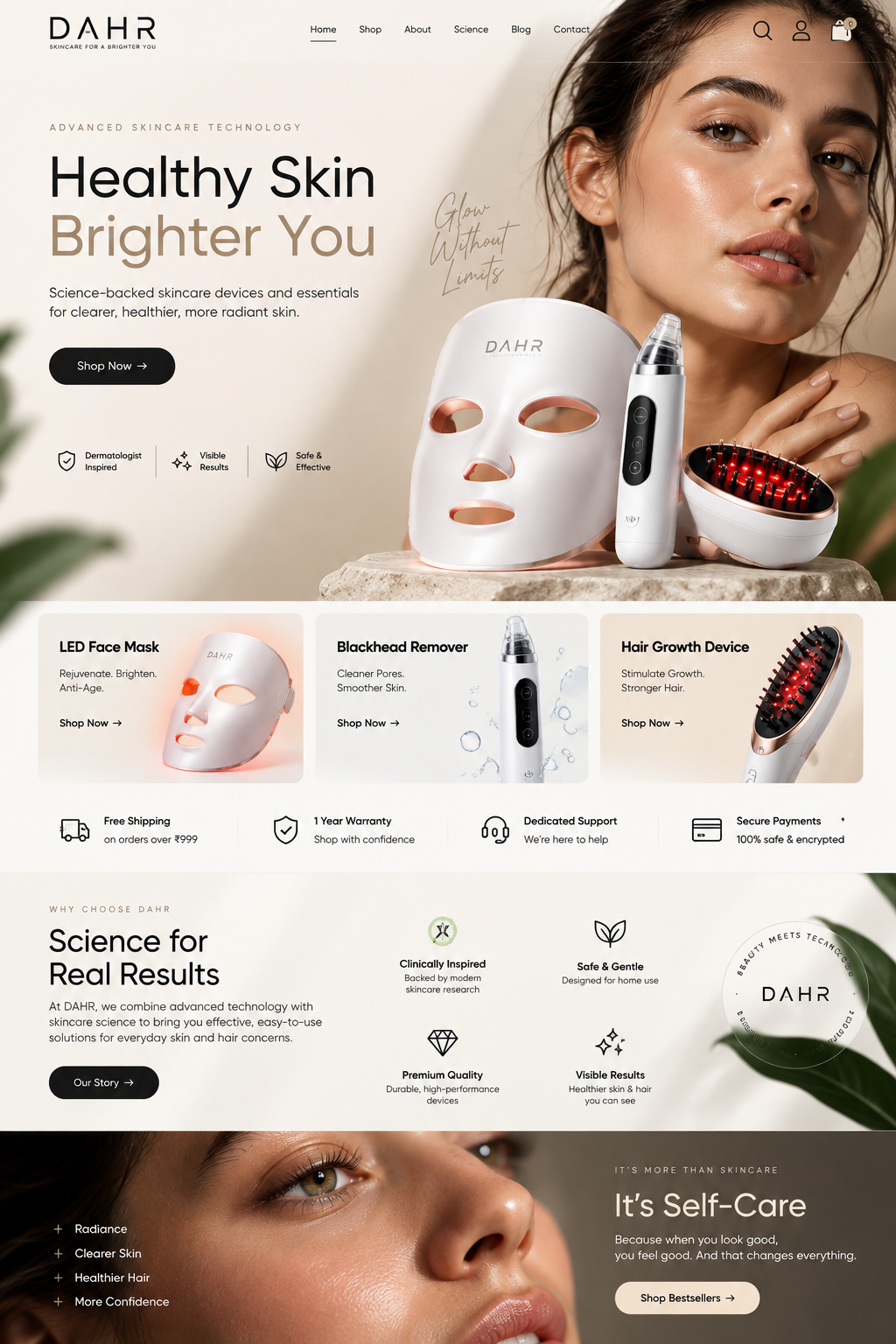Dahr ecommerce website